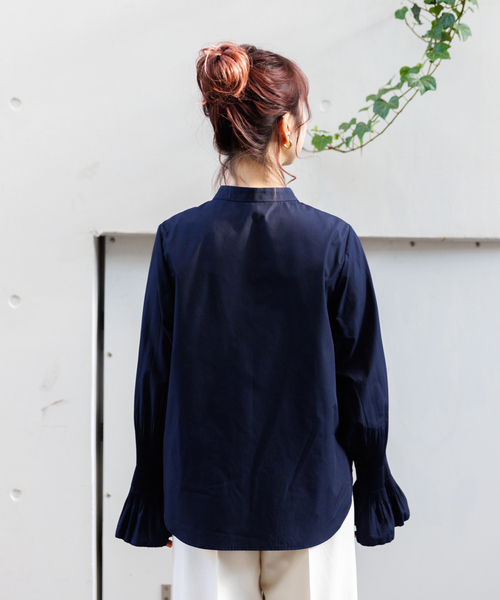 Rouge vif（ルージュヴィフ）の「【一部店舗限定】スリーブプリーツブラウス（シャツ/ブラウス・レディース・サックスブルー/ネイビー/ホワイト・フリー）」の20枚目の写真