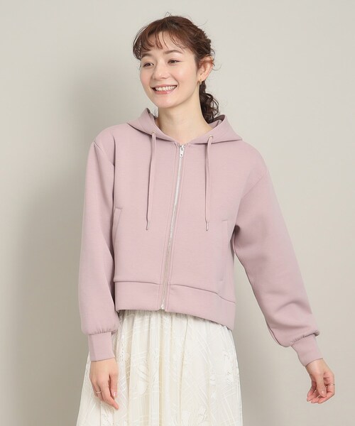 ITS'DEMO（イッツデモ）の「◆【シルエットきれい／フェミニン派にもおすすめ／サステナブル／リサイクルポリエステル使用】ダンボールパーカー（パーカー・レディース・ホワイト/グリーン系/ベビーピンク/ナチュラル・00）」の21枚目の写真