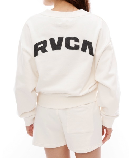 RVCA(ルーカ)の「RVCA レディース V NECK SWEAT TOP トレーナー 【2024年春夏モデル】/ルーカバックロゴスウェット(スウェット・レディース・ライトブルー/ブラック/ホワイト×ネイビー・MEDIUM/LARGE)」の3枚目の写真