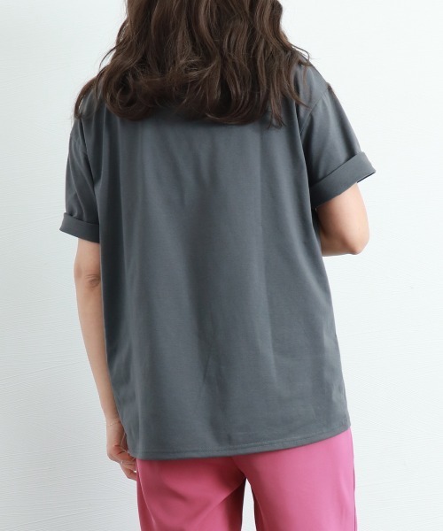girlish 美品 ボンボリTシャツ VERYStore別注カラーネイビー セール】ワンポイント Tシャツ レディース 春夏（Tシャツ