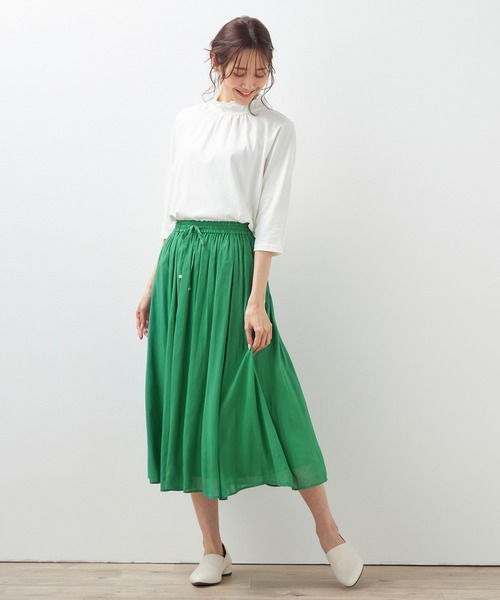 Petit Honfleur(プチオンフルール)の「レースシャーリングプルオーバー(Tシャツ/カットソー・レディース・イエロー/アイボリー/ブラック・M/L)」の10枚目の写真