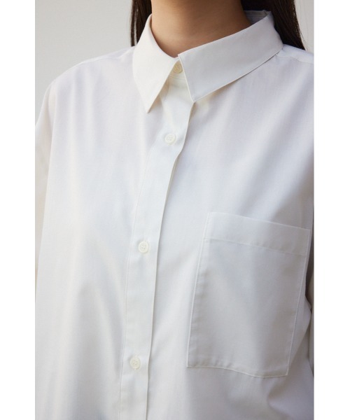 AZUL by moussy(アズールバイマウジー)の「ベーシックオーバーシャツ(シャツ/ブラウス・レディース・サックスブルー/オフホワイト/ブルー系その他/ホワイト系その他・FREE)」の11枚目の写真