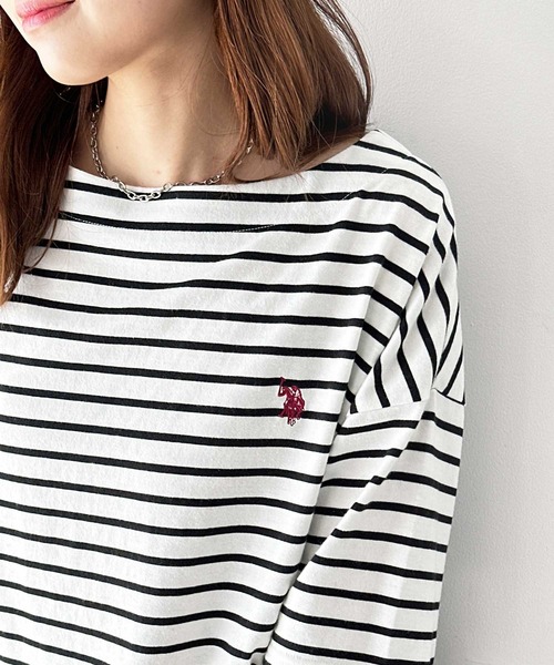 U.S. POLO ASSN.(ユーエスポロアッスン)の「GeeRA別注【U.S. POLO ASSN.】5分袖Tシャツ(Tシャツ/カットソー・レディース・オフホワイト/その他・MEDIUM/LARGE)」の10枚目の写真
