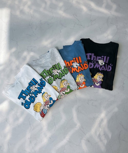 AS KNOW AS plus(アズノゥアズプラス)の「◎レトロキッズ オーバーサイズ 刺繍ロゴロンT(Tシャツ/カットソー・レディース・ブルー/オフホワイト/オートミール/スミクロ/ホワイト系2/ブラック系2/ブルー系2/ベージュ系2・FREE)」の11枚目の写真