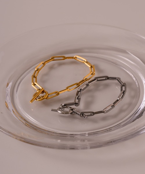 muku（ムク）の「金属アレルギー対応　2wayマンテルチェーンブレスレット/サージカルステンレス/316L（ブレスレット・レディース・シルバー/ゴールド・FREE）」の2枚目の写真