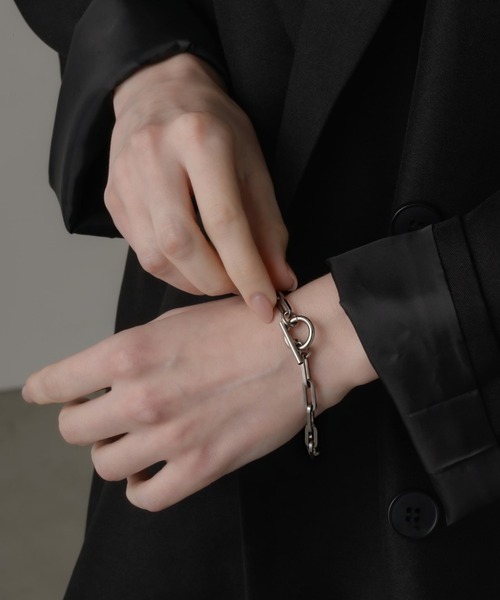 muku（ムク）の「金属アレルギー対応　2wayマンテルチェーンブレスレット/サージカルステンレス/316L（ブレスレット・レディース・シルバー/ゴールド・FREE）」の4枚目の写真