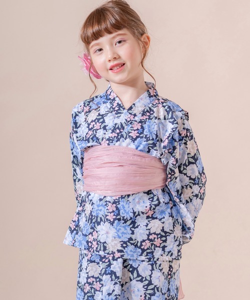 Catherine Cottage(キャサリンコテージ)の「2WAYセパレート浴衣セット(浴衣・キッズ・ピンク系1/ライトブルー/ライトピンク/ブラック/ホワイト系2/ブルー系1/ネイビー系1/ネイビー系2/ホワイト系1/アイボリー/サックスブルー/ピンク系2/ピンク系3/ピンク系4/グリーン系4/ブルー系3/ホワイト系4/ネイビー系3/ブルー系4/ブルー × パープル/ホワイト×ブルー/ライラック系1/ブルー系2/オレンジ系6/グリーン系6/ピンク系6/ピンク系5/モーブ系6/ブルー系5/ネイビー系5/ブルー系6・L/M/XS/S)」の12枚目の写真