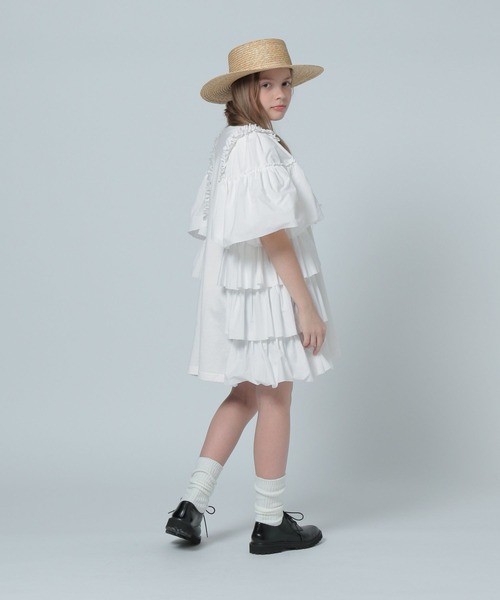 LOWRYS FARM（ローリーズファーム）の「イソザイフリルチュニック　 115690（チュニック・キッズ・ホワイト/ブラック・FREE）」の21枚目の写真