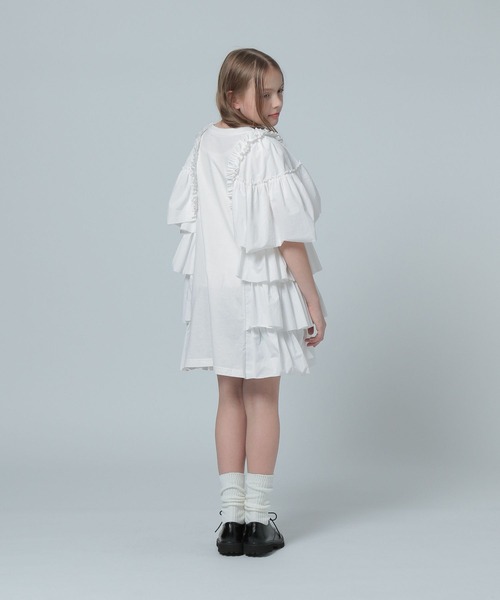 LOWRYS FARM（ローリーズファーム）の「イソザイフリルチュニック　 115690（チュニック・キッズ・ホワイト/ブラック・FREE）」の20枚目の写真