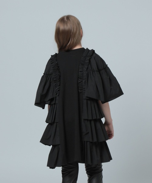 LOWRYS FARM（ローリーズファーム）の「イソザイフリルチュニック　 115690（チュニック・キッズ・ホワイト/ブラック・FREE）」の12枚目の写真