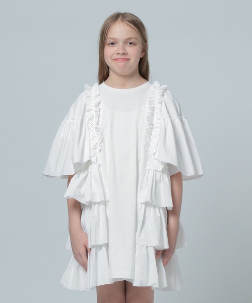 LOWRYS FARM（ローリーズファーム）の「イソザイフリルチュニック　 115690（チュニック・キッズ・ホワイト/ブラック・FREE）」の11枚目の写真