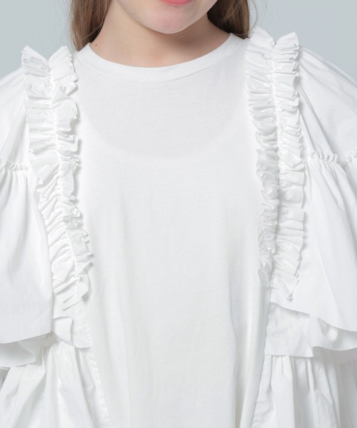 LOWRYS FARM（ローリーズファーム）の「イソザイフリルチュニック　 115690（チュニック・キッズ・ホワイト/ブラック・FREE）」の8枚目の写真