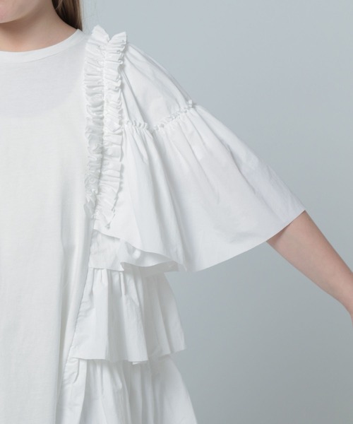 LOWRYS FARM（ローリーズファーム）の「イソザイフリルチュニック　 115690（チュニック・キッズ・ホワイト/ブラック・FREE）」の7枚目の写真