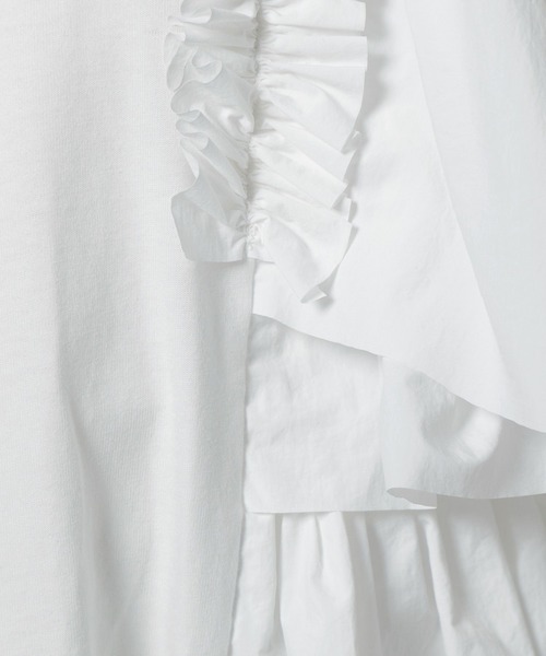 LOWRYS FARM（ローリーズファーム）の「イソザイフリルチュニック　 115690（チュニック・キッズ・ホワイト/ブラック・FREE）」の4枚目の写真