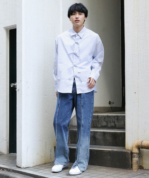 【セール】3.3 Field Trip／front ribbon shirts フロントリボンシャツ 2119336（シャツ/ブラウス）｜3.3 Field Trip （3.3フィールドトリップ）