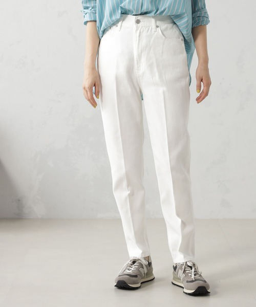 FOUND GOOD（ファウンドグッド）の「EasyデニムテーパードP（デニムパンツ・レディース・ネイビー/アイボリー/ブルー系5・S/XL/L/M）」の4枚目の写真