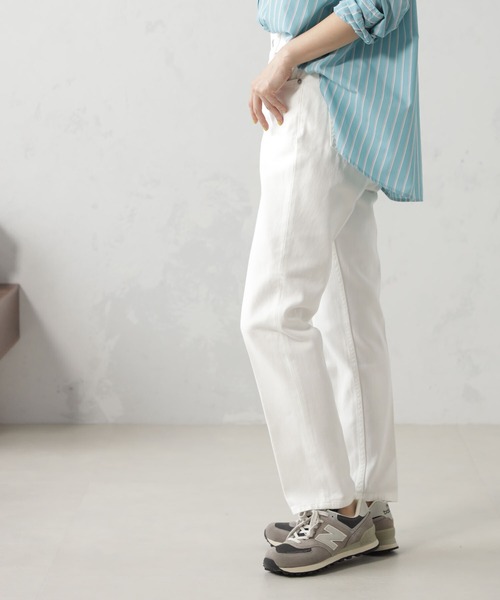 FOUND GOOD（ファウンドグッド）の「EasyデニムテーパードP（デニムパンツ・レディース・ネイビー/アイボリー/ブルー系5・S/XL/L/M）」の5枚目の写真