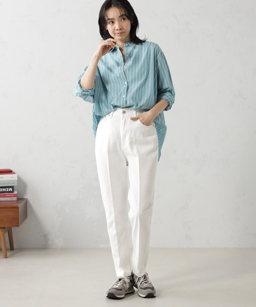 FOUND GOOD（ファウンドグッド）の「EasyデニムテーパードP（デニムパンツ・レディース・ネイビー/アイボリー/ブルー系5・S/XL/L/M）」の7枚目の写真