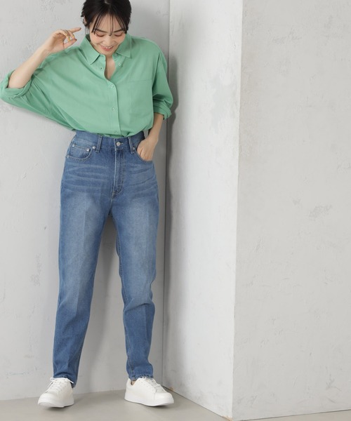 FOUND GOOD（ファウンドグッド）の「EasyデニムテーパードP（デニムパンツ・レディース・ネイビー/アイボリー/ブルー系5・S/XL/L/M）」の12枚目の写真