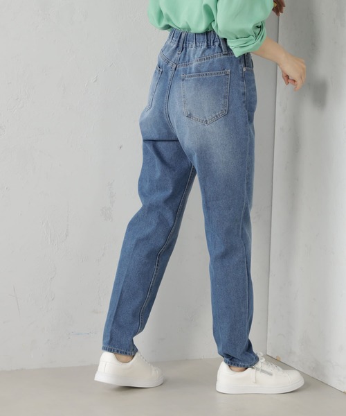 FOUND GOOD（ファウンドグッド）の「EasyデニムテーパードP（デニムパンツ・レディース・ネイビー/アイボリー/ブルー系5・S/XL/L/M）」の13枚目の写真