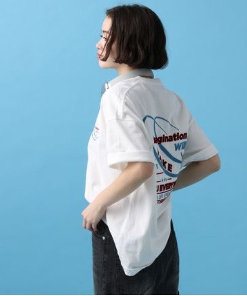 PBLIM(ページボーイリム)の「PBLIM/サークルロゴT(Tシャツ/カットソー・レディース・オフホワイト/ブルー/レッド/イエロー・MEDIUM/LARGE)」の6枚目の写真