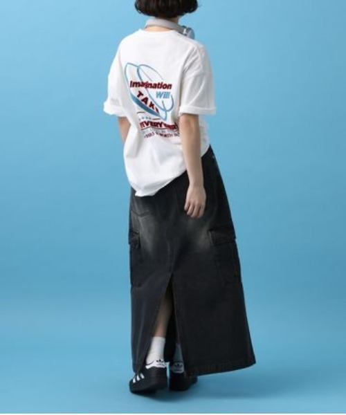 PBLIM(ページボーイリム)の「PBLIM/サークルロゴT(Tシャツ/カットソー・レディース・オフホワイト/ブルー/レッド/イエロー・MEDIUM/LARGE)」の7枚目の写真
