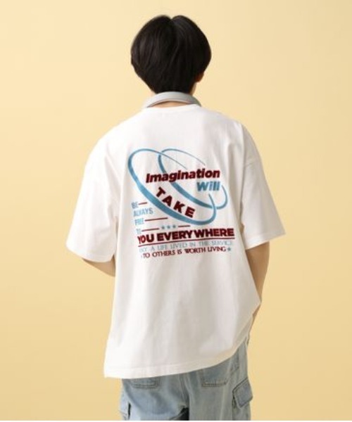 PBLIM(ページボーイリム)の「PBLIM/サークルロゴT(Tシャツ/カットソー・レディース・オフホワイト/ブルー/レッド/イエロー・MEDIUM/LARGE)」の9枚目の写真