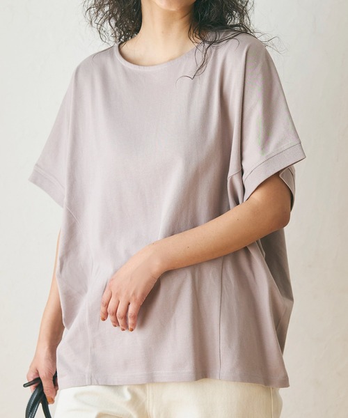 coca(coca)(コカ)の「【WEB限定セール】ボートネックドルンマンTシャツ(Tシャツ/カットソー・レディース・ホワイト/ブラック/グレイッシュベージュ・M/L)」の3枚目の写真