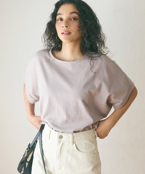 coca(coca)(コカ)の「【WEB限定セール】ボートネックドルンマンTシャツ(Tシャツ/カットソー・レディース・ホワイト/ブラック/グレイッシュベージュ・M/L)」の14枚目の写真