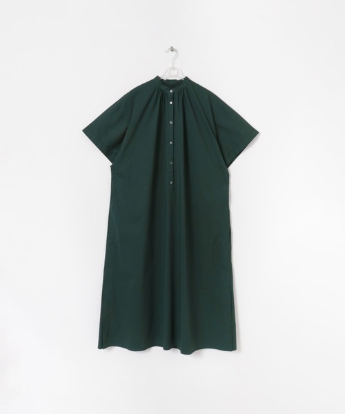 LAATO(ラート)の「wide sleeve one piece(ワンピース・レディース・ブラック/グリーン・FREE)」の1枚目の写真