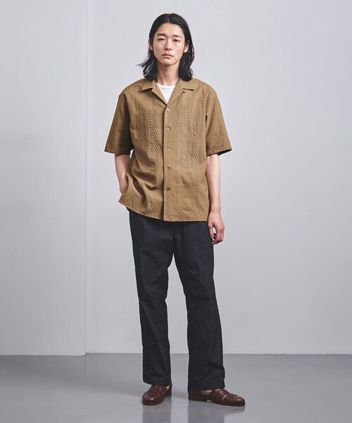 店舗限定　エンブロイダリーブラウス半袖　ベージュ human woman エンブロイダリーブラウス ベージュ -ファッション