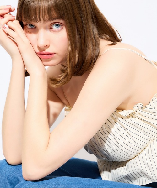 deicy - DEICY シャインフリルビスチェブラウス フリルビスチェセットブラウス