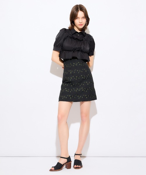 DEICY（デイシー）の「フリルビスチェセットブラウス（シャツ/ブラウス・レディース・ブラック系その他/オフホワイト/ブラック・FREE）」の6枚目の写真