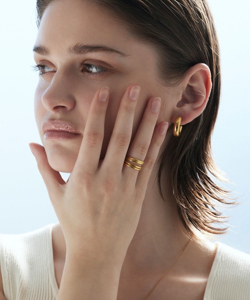 CENE（セネ）の「【CENE】セネ/レイヤードクロスリング（リング・レディース・ゴールド/シルバー・#11/#13）」の8枚目の写真