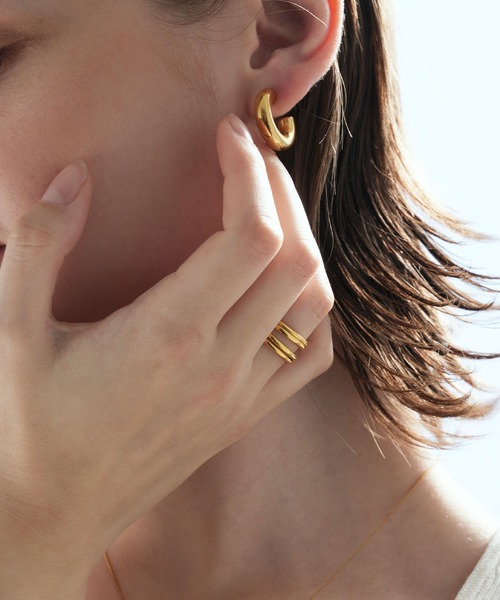 CENE（セネ）の「【CENE】セネ/レイヤードクロスリング（リング・レディース・ゴールド/シルバー・#11/#13）」の7枚目の写真