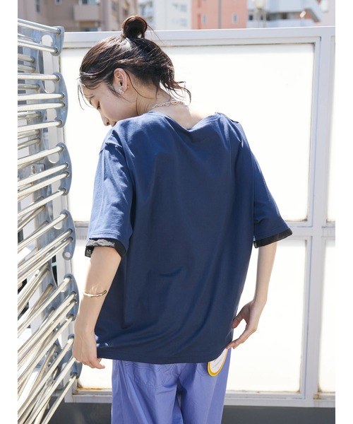 CRAFT STANDARD BOUTIQUE(クラフトスタンダードブティック)の「【UVカット】布帛切り替えプルオーバー(Tシャツ/カットソー・レディース・ベージュ/オフホワイト/ブラック/ネイビー・M/L)」の19枚目の写真