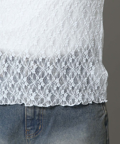 3.3 Field Trip （3.3フィールドトリップ）の「3.3 Field Trip／レイヤードレースT 2123907（Tシャツ/カットソー・レディース・ブラック/アイボリー・FREE）」の4枚目の写真