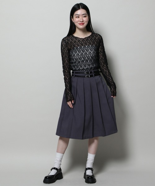 3.3 Field Trip （3.3フィールドトリップ）の「3.3 Field Trip／レイヤードレースT 2123907（Tシャツ/カットソー・レディース・ブラック/アイボリー・FREE）」の14枚目の写真