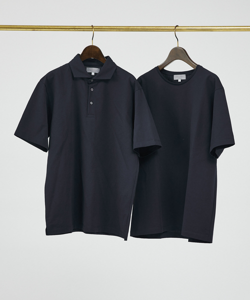 ABAHOUSE GRAY(アバハウスグレイ)の「【2点セット / COOL DRYMAX】シルケットカノコポロシャツ & Tシャツ(Tシャツ/カットソー・メンズ・ネイビー/ブラック/グレイッシュベージュ/ホワイト/グリーン・46/48/50)」の5枚目の写真