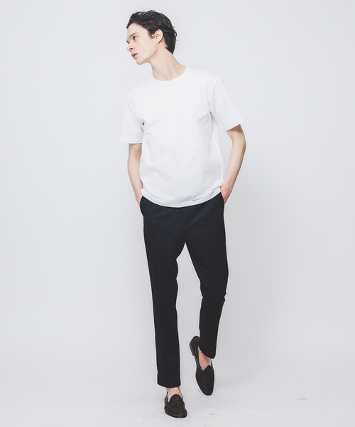 ABAHOUSE GRAY(アバハウスグレイ)の「【2点セット / COOL DRYMAX】シルケットカノコポロシャツ & Tシャツ(Tシャツ/カットソー・メンズ・ネイビー/ブラック/グレイッシュベージュ/ホワイト/グリーン・46/48/50)」の12枚目の写真