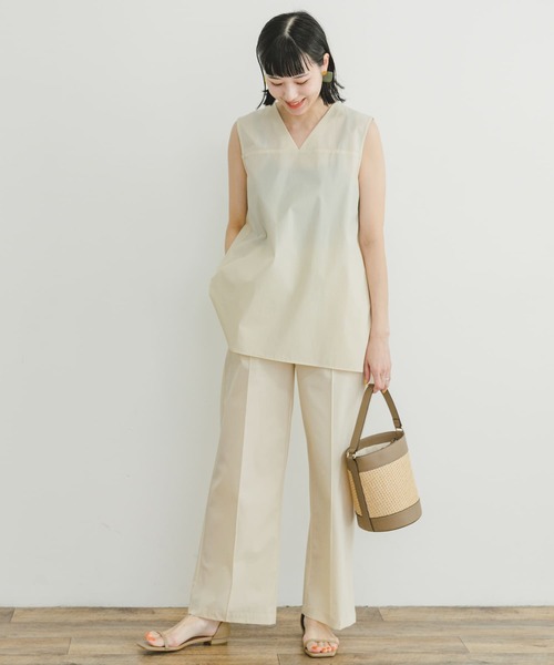 『セットアップ対応』『撥水/UVカット』ストレッチVネックプルオーバー