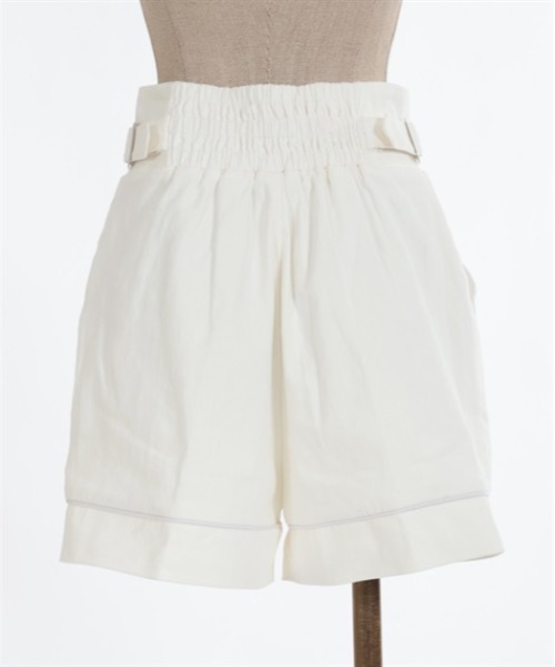 axes femme POETIQUE(アクシーズファムポエティック)の「ベルトデザインショートパンツ(デニムパンツ・レディース・キナリ/ブラック/インディゴブルー・MEDIUM)」の6枚目の写真