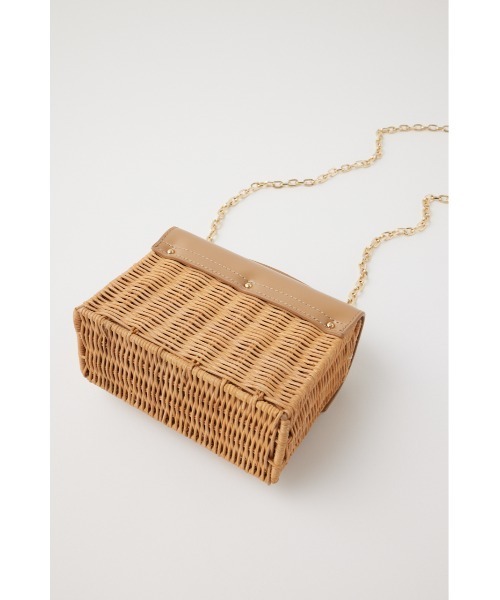 MOUSSY（マウジー）の「SQUARE BASKET バッグ（かごバッグ・レディース・ブラック/ベージュ・FREE）」の6枚目の写真