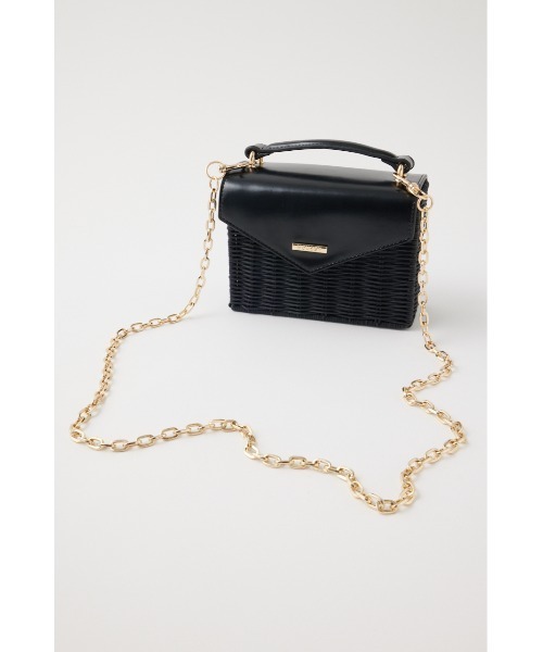 MOUSSY（マウジー）の「SQUARE BASKET バッグ（かごバッグ・レディース・ブラック/ベージュ・FREE）」の13枚目の写真