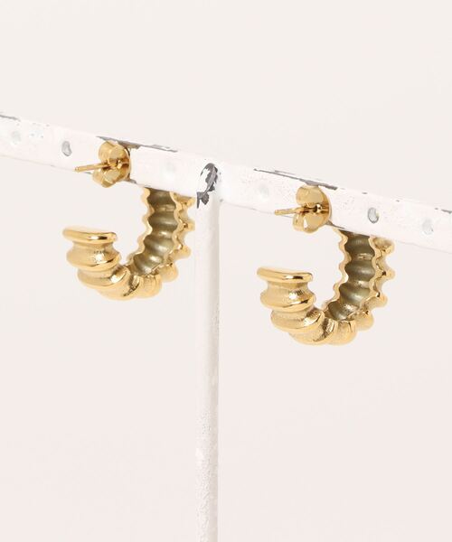 【TUWAKRIM】SUNハーフフープピアスM（ピアス（両耳用））｜TUWAKRIM（トゥワクリム）