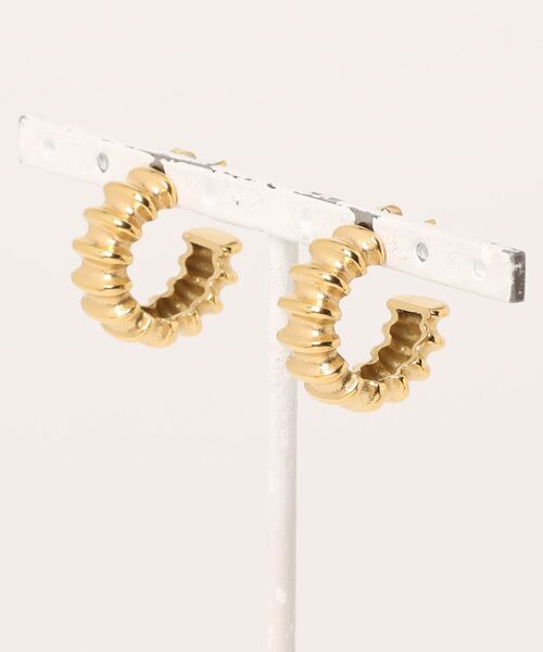 【TUWAKRIM】SUNハーフフープピアスM（ピアス（両耳用））｜TUWAKRIM（トゥワクリム）