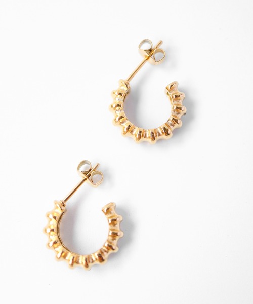 【TUWAKRIM】SUNハーフフープピアスM（ピアス（両耳用））｜TUWAKRIM（トゥワクリム）