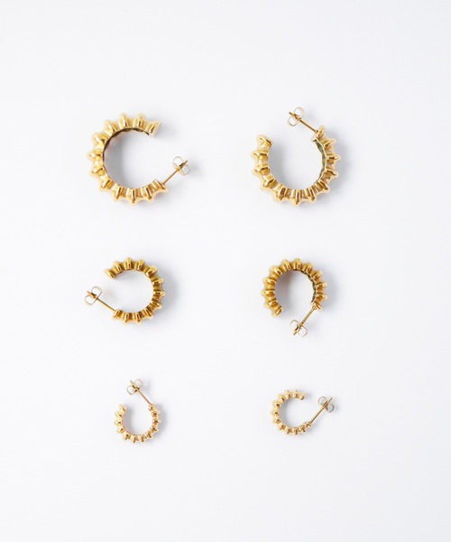 【TUWAKRIM】SUNハーフフープピアスM（ピアス（両耳用））｜TUWAKRIM（トゥワクリム）