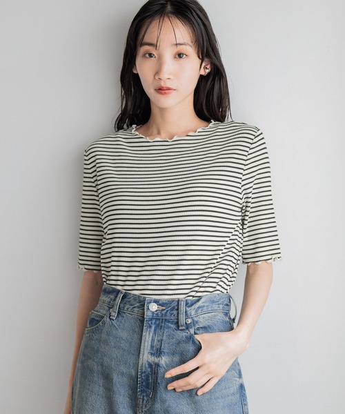 LOWRYS FARM（ローリーズファーム）の「２ＷＡＹボーダーメロー５Ｓ 126338（Tシャツ/カットソー・レディース・レッド/ブルー/アイボリー・FREE）」の8枚目の写真