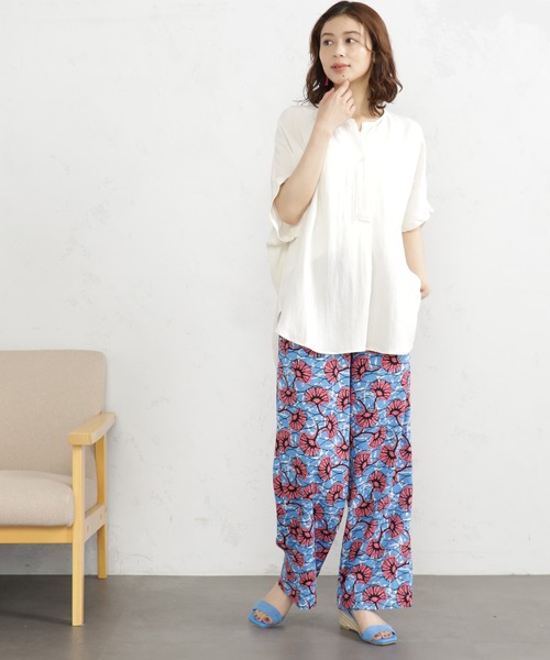 FOUND GOOD(ファウンドグッド)の「レーヨンナイロンスキッパーシャツ(シャツ/ブラウス・レディース・グリーン系5/ホワイト系5/ブラウン系5/ブラック/アイボリー・S/M/L)」の9枚目の写真